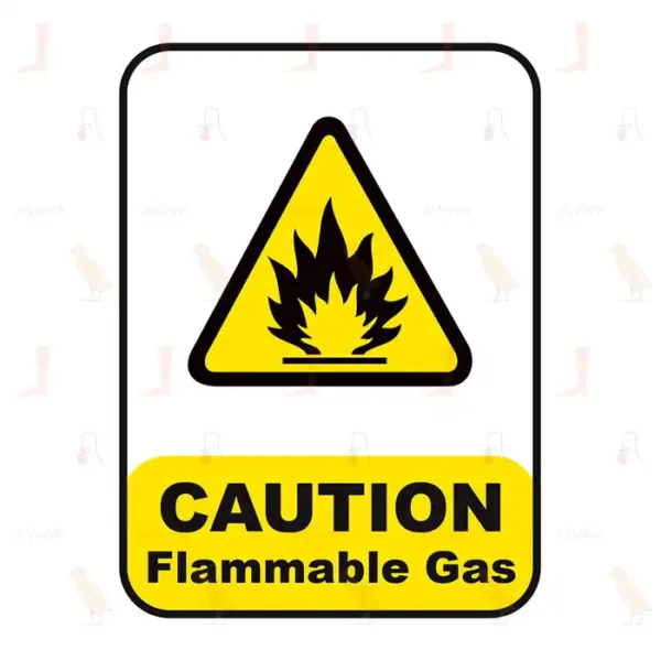 Caution Flammable Gas