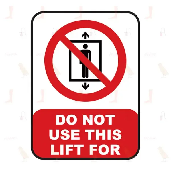 DO NOT USE THIS LIFT FOR PEOPLE