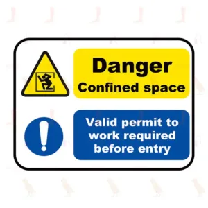 Danger Confined Space Valid Permit To Work Required