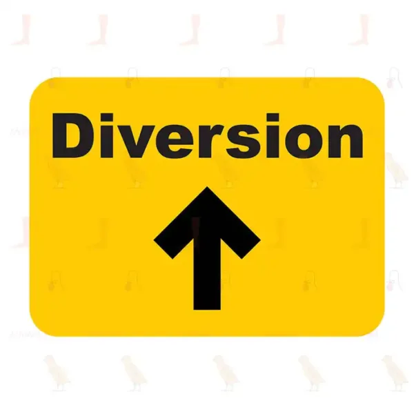 Diversion Ahead Arrow