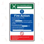 Fire Action & Assembly Point Sign