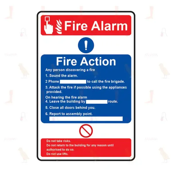 Fire Action & Fire Alarm Sign