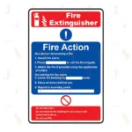 Fire Action & Fire Extinguisher Sign