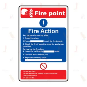 Fire Action & Fire Point Sign