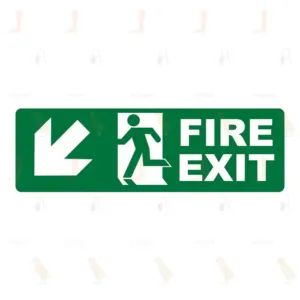 Fire Exit Arrow Down Left