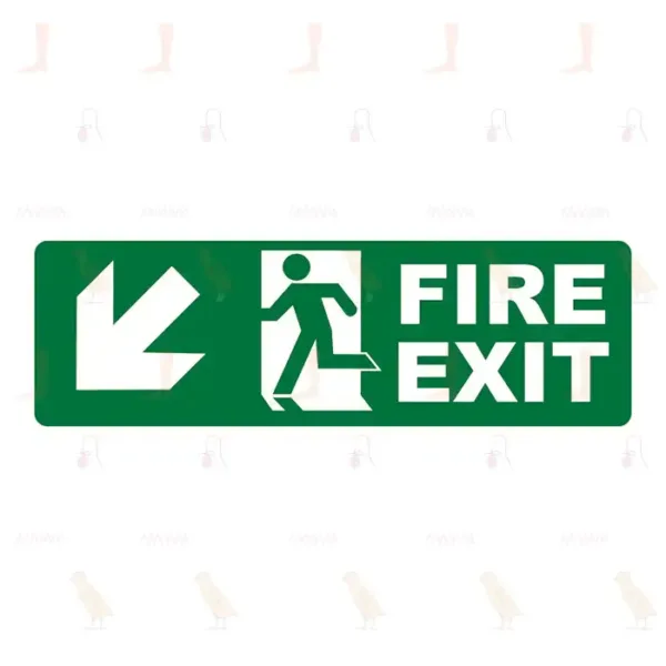 Fire Exit Arrow Down Left