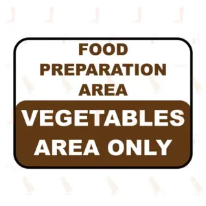 Food Preparation Area -Vegetables Area Only