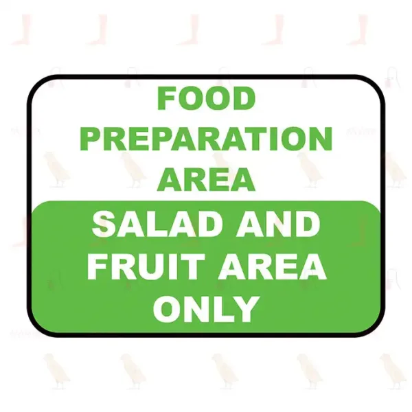 Food Preparation Area - Salad And Fruit Area Only