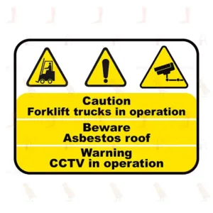 Forklift Trucks In Operation, Asbestos Roof, Cctv In Operation