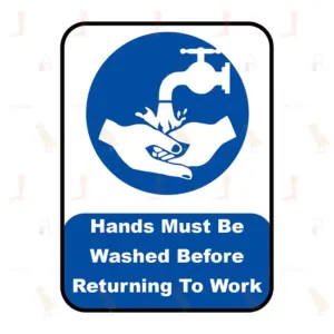 Hands Must Be Washed Before Returning To Work