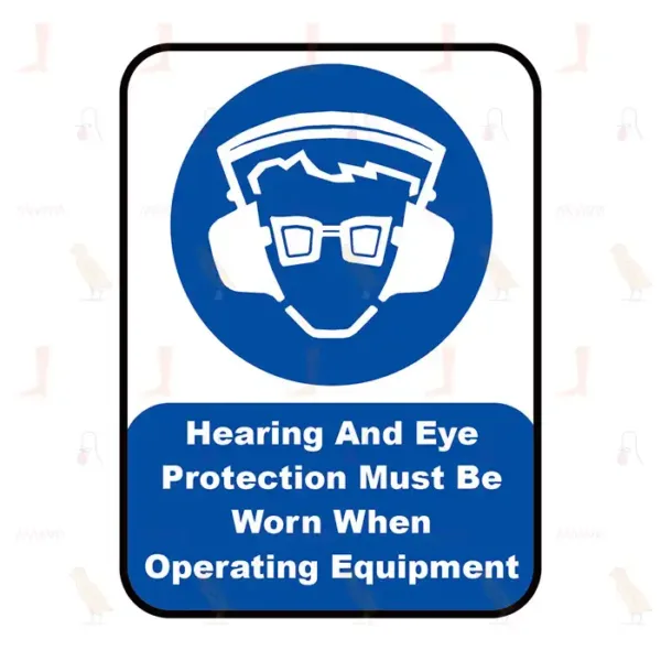 Hearing And Eye Protection Must Be Worn When Operating Equipment