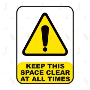 Keep This Space Clear At All Times
