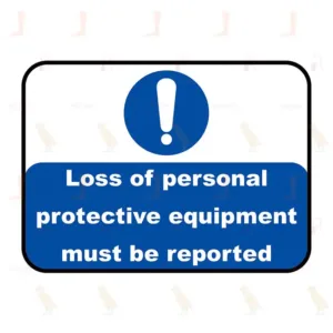 يجب الإبلاغ عن فقدان معدات الحماية الشخصية