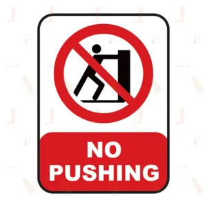 NO PUSHING