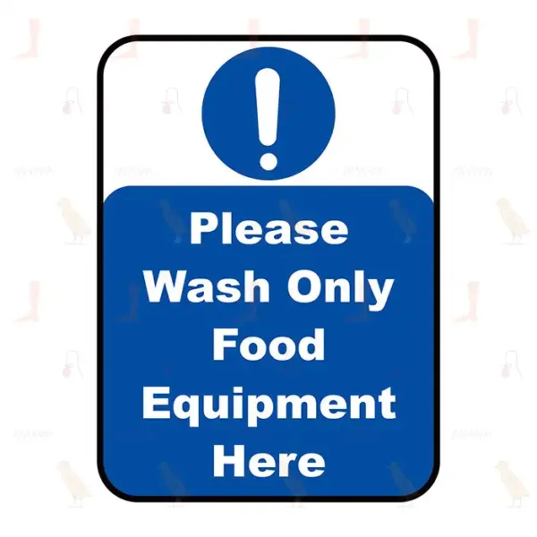 Please Wash Only Food Equipment Here