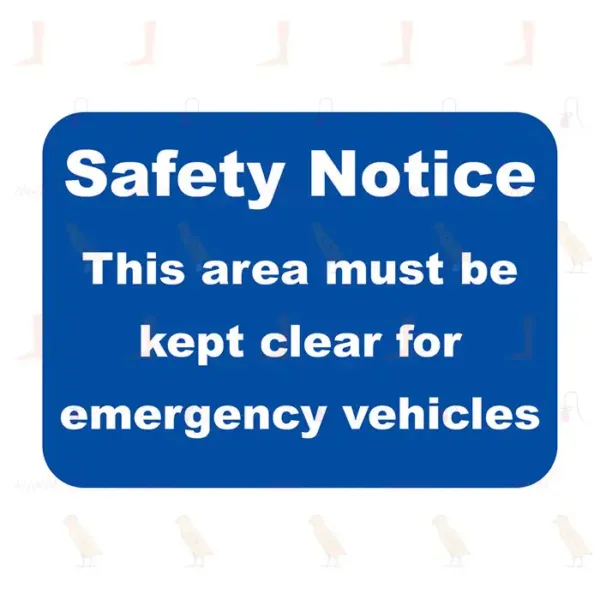 This Area Must Be Kept Clear For Emergency Vehicles