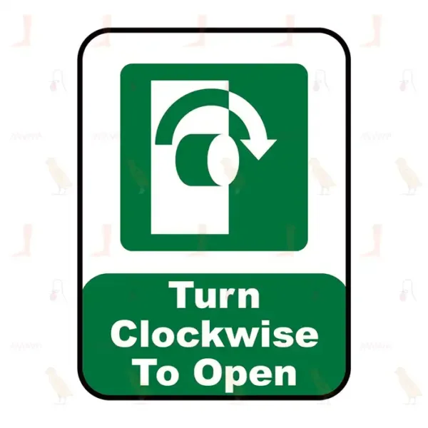 Turn Clockwise To Open