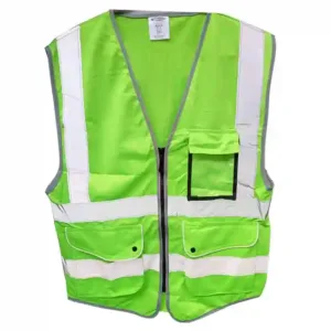 V-Neck Engineer Hi Visibility safety vest green