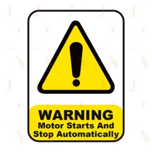 Warning Motor Starts And Stop Automatically