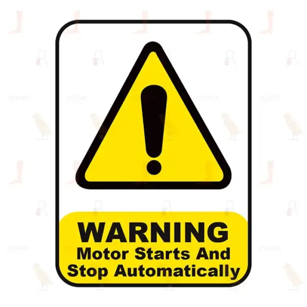 Warning Motor Starts And Stop Automatically